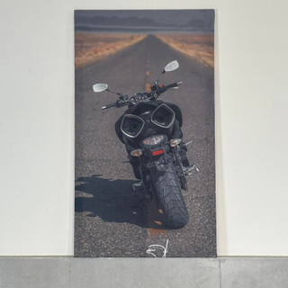 تابلو طرح موتورسنگین بیکینگ مشکی ابعاد 60 در 100 *Biking